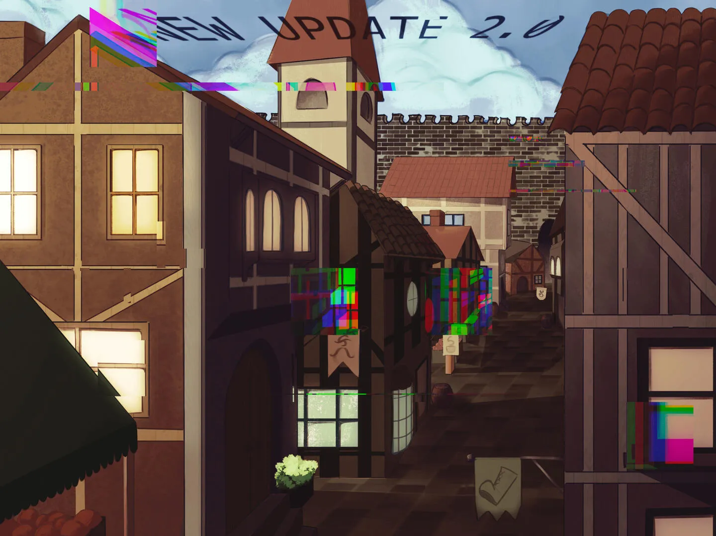 A medieval town street, Update 2.0